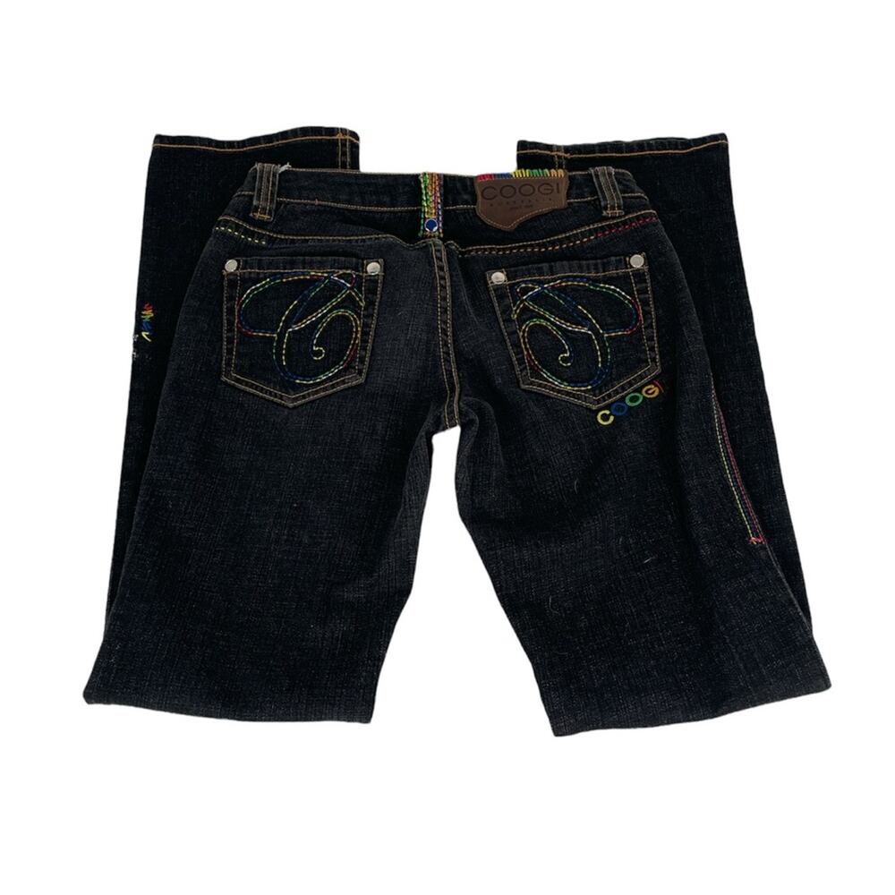 Coogi Straight Leg Black Jeans Size 7 - Picture 2 of 12